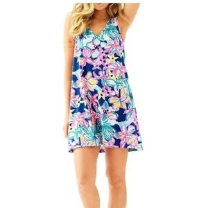 NWT! Lilly Pulitzer Casa Azul Iris Blue Blythe Dress - Tank V-Neck Swing Dress